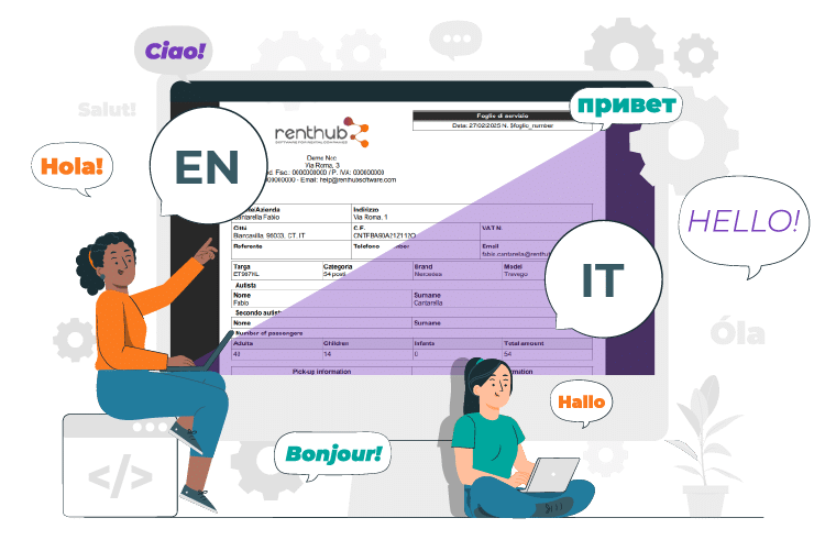 Support multilingue pour le logiciel de VTC | Renthub Software